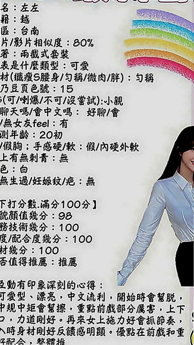 新化找援：依言 |淡江大學生|170cm|49kg|C罩杯|19歲|其實她已經25歲了挑氣質胸型非常漂亮